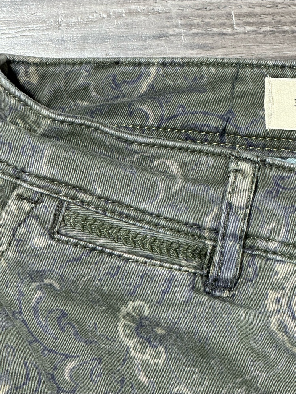 ANTHROPOLOGIE PILCRO & THE LETTERPRESS Olive Green Paisley HYPHEN Chino Pants 26 - Picture 6 of 15